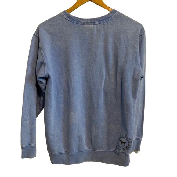 PINK Periwinkle Blue Fade Crew Neck Sweatshirt - Picture 7 of 11